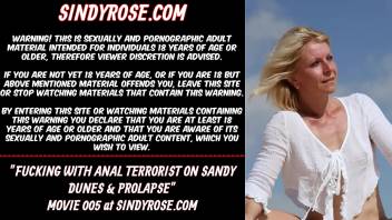 Sindy Rose Fucking with anal terrorist on sandy dunes & prolapse